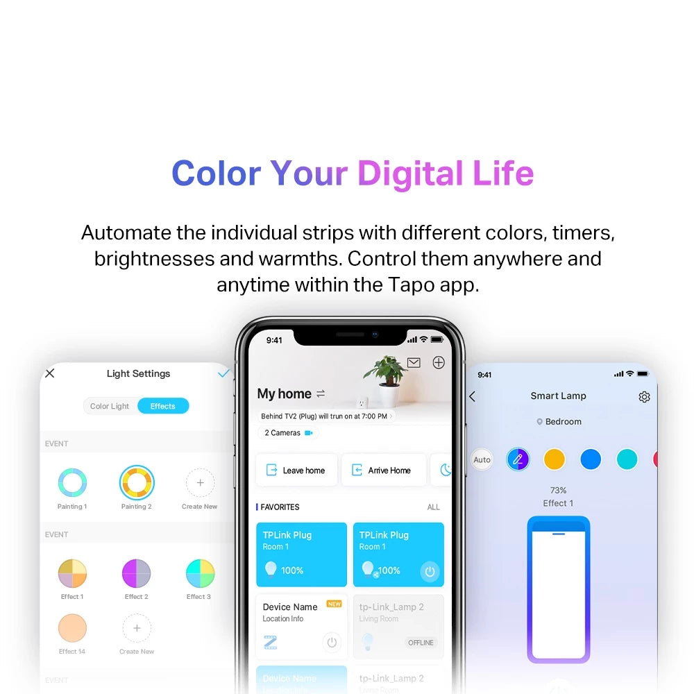 TP-Link LED Smart Wi-Fi Light RGB Million Color Running Strip Tapo L900-5/L900-10