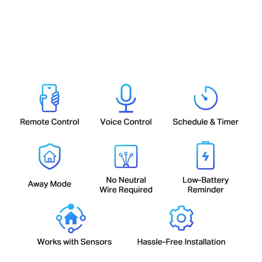 TP-Link Tapo S220 2-Gang Smart Switch No Neutral Wire Battery Powered App Control (Hub Required)