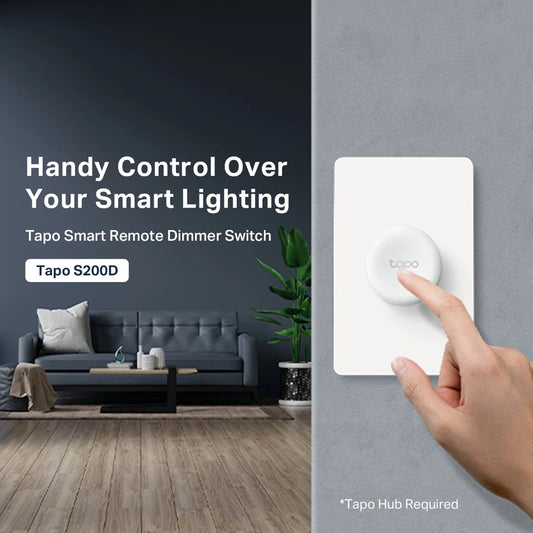 TP-LINK Tapo S200D Wireless Mini Switch Smart Doorbell One Button & App Control Smart Home Push Mini Wireless Switch