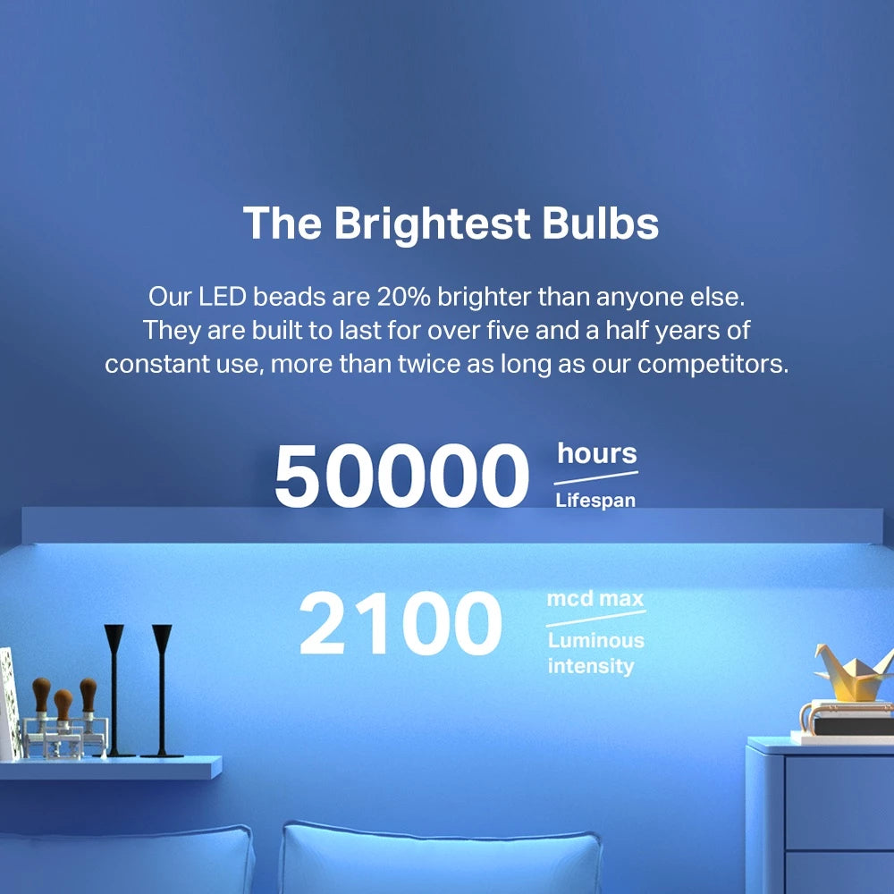 TP-Link LED Smart Wi-Fi Light RGB Million Color Running Strip Tapo L900-5/L900-10