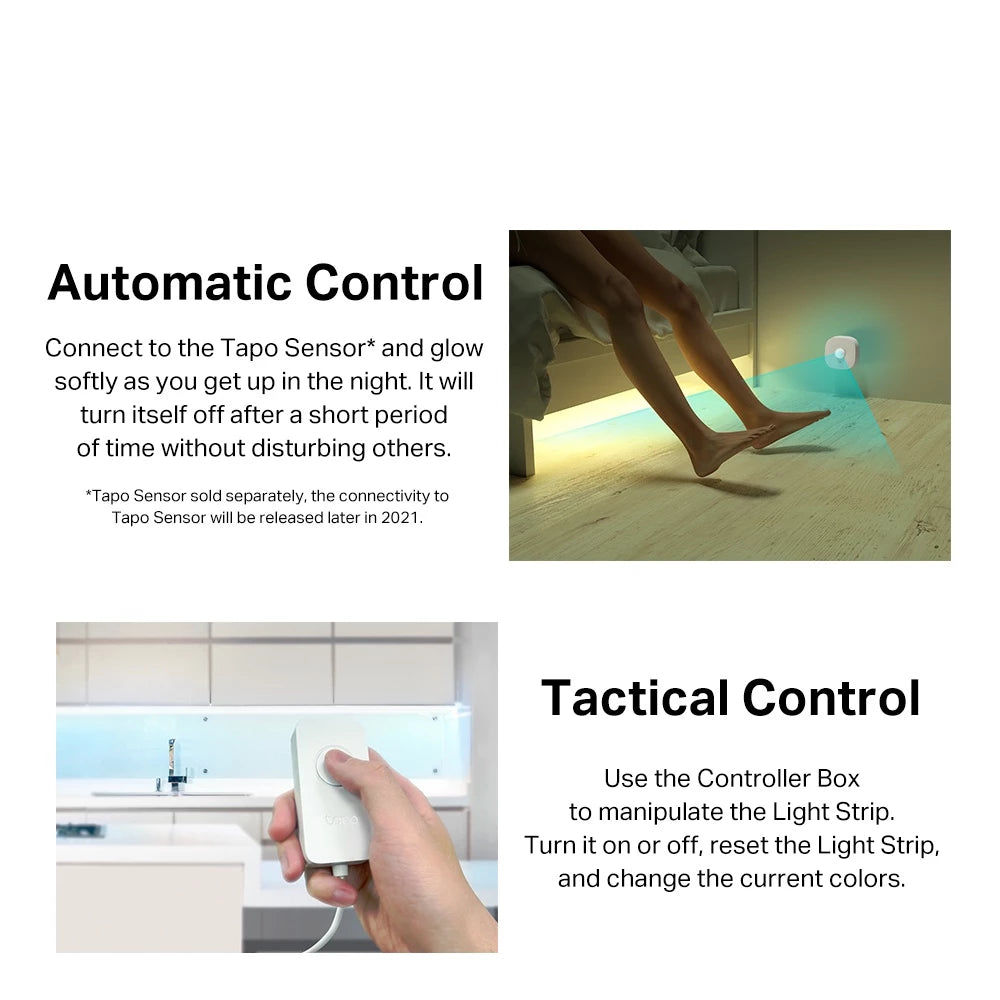 TP-Link LED Smart Wi-Fi Light RGB Million Color Running Strip Tapo L900-5/L900-10