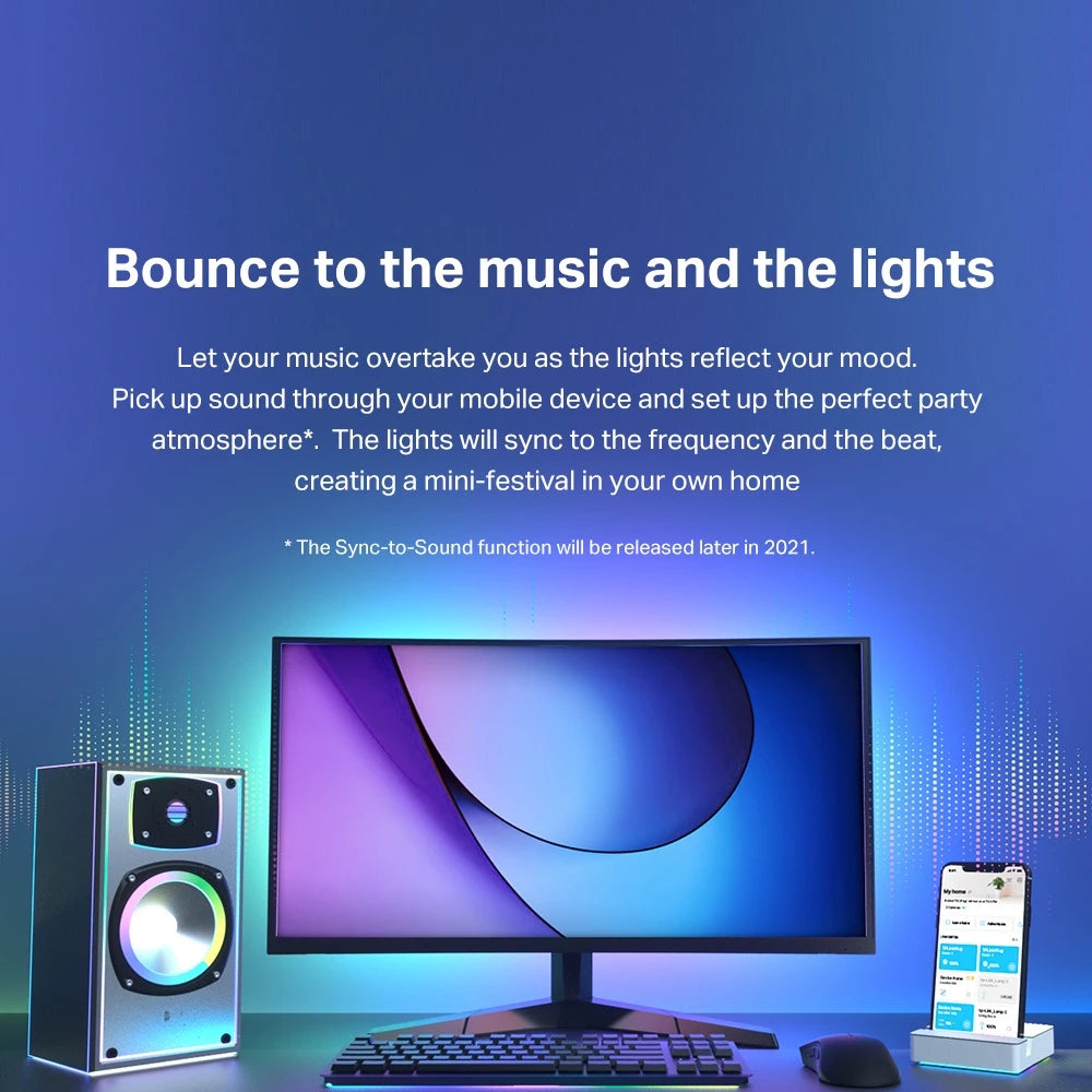 TP-Link LED Smart Wi-Fi Light RGB Million Color Running Strip Tapo L900-5/L900-10