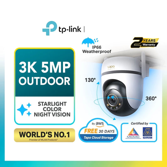TP-Link Tapo C530WS 3K 5MP Outdoor 360 WiFi Wireless Camera CCTV Color Night Vision