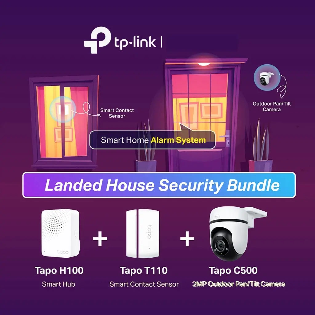 TP-Link Tapo Smart Home Automation Bundle (C210 C225 C500 H100 T100 T110 L530E L920-5)