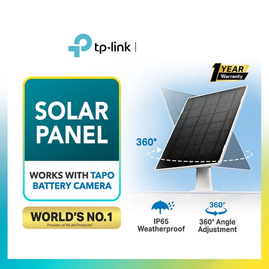 TP-Link Tapo A202 A201 Solar Charging Panel for Battery Rechargeable Camera (Tapo C410, C425, C420) With Cable (4M)