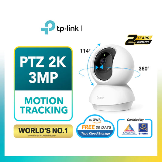 TP-Link Tapo 3MP 2K WiFi CCTV IP Home Security Camera 360 Degree Night Vision 2 Way Audio TC71 C210 C211