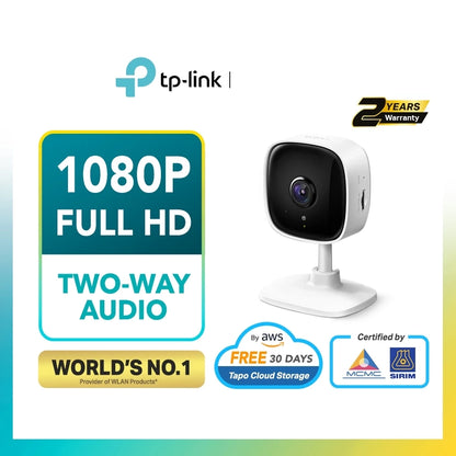 TP-Link 1080P Tapo C100 Full HD Security CCTV Wifi & Wireless Home IP Camera & Amazon CLOUD & Sirim Certify Indoor
