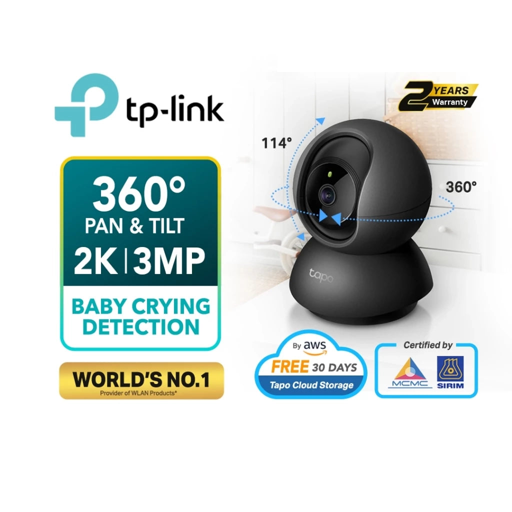TP-Link Tapo WiFi CCTV IP Home Security Camera 360 Degree Night Vision 2 Way Audio 1080P FHD C200 C210 TC70 TC71