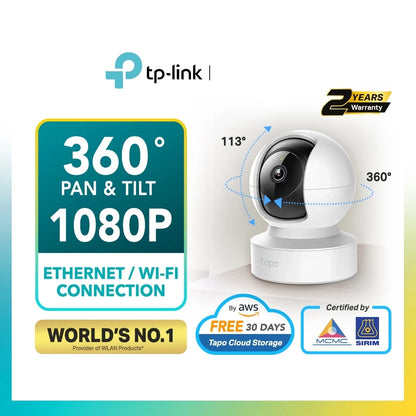 TP-Link Tapo C222 2K 4MP WiFi Camera CCTV with Ethernet / WiFi Connection 360 Degree IP Camera Pan & Tilt C212 & C202