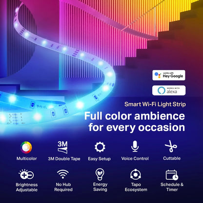 TP-Link LED Smart Wi-Fi Light RGB Million Color Running Strip Tapo L900-5/L900-10
