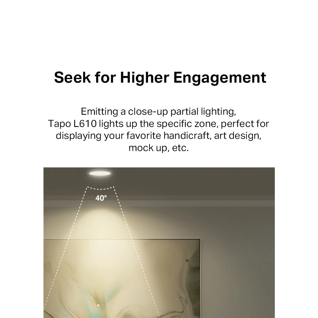 TP-LINK Smart GU10 Wi-Fi & Dimmable Spotlight ( Google Assistant & Alexa/ Voice & Remote Control ) Tapo L610