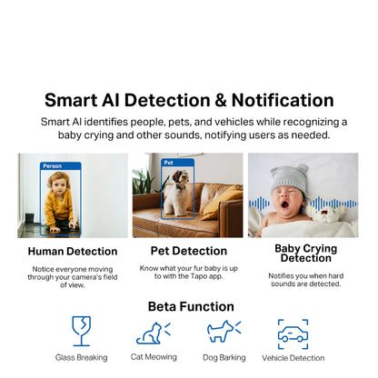 TP-Link Tapo C220 4MP/2K Pan/Tilt AI CCTV WIFI & Wireless IP Camera with Smart AI Detection & Notifications