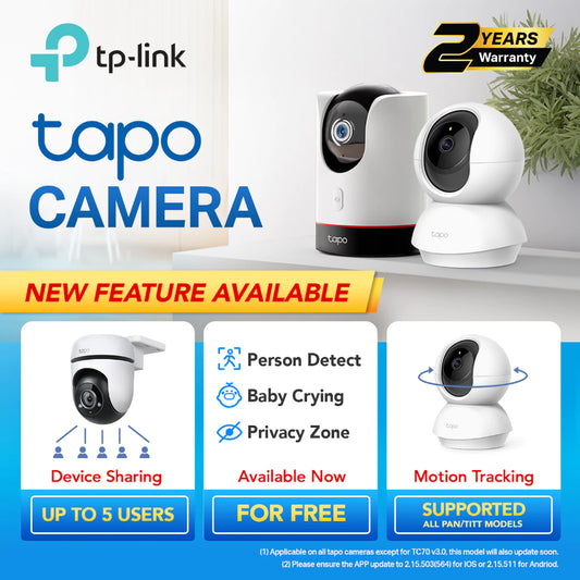 TP-Link 1080P Tapo C100 Full HD Security CCTV Wifi & Wireless Home IP Camera & Amazon CLOUD & Sirim Certify Indoor
