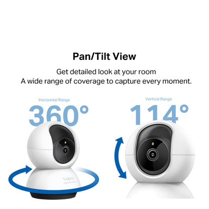 TP-Link Tapo C220 4MP/2K Pan/Tilt AI CCTV WIFI & Wireless IP Camera with Smart AI Detection & Notifications