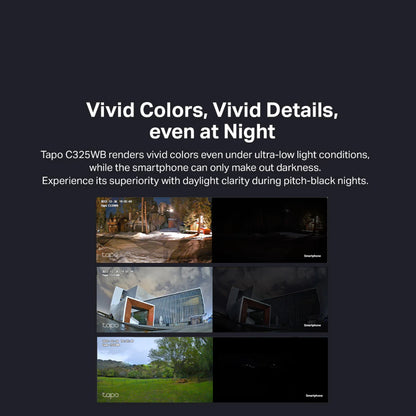 TP-Link Outdoor 2K QHD 4MP Color Pro Night Vision Tapo C325WB IP CCTV Camera IP66 Weatherproof