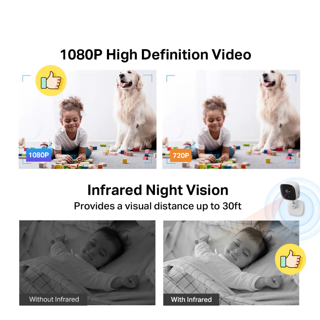 TP-Link 1080P Tapo C100 Full HD Security CCTV Wifi & Wireless Home IP Camera & Amazon CLOUD & Sirim Certify Indoor