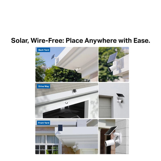 TP-Link 2K/3MP Wire Free Solar Panel Powered CCTV Battery Camera Color Night Vision IP65 Tapo C410 KIT No Hub Required