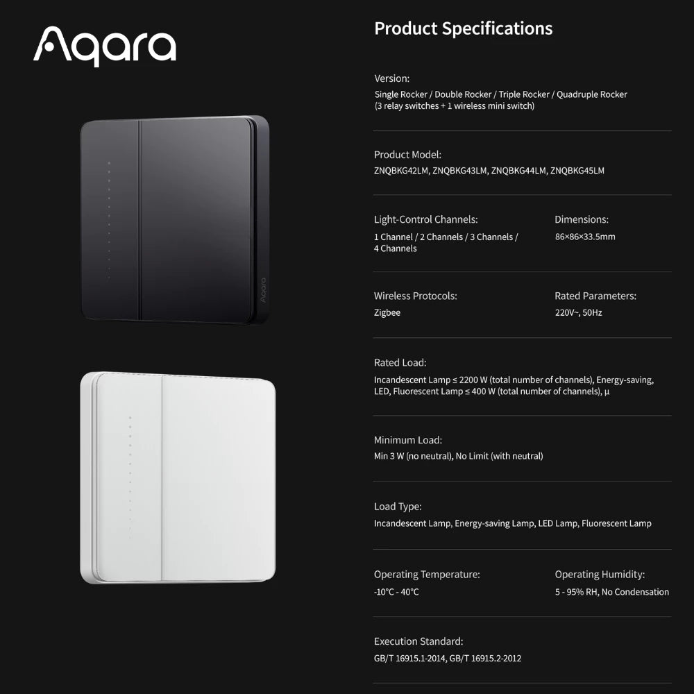 Aqara Wall Switch Z1 Pro With Neutral