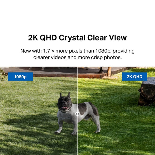 TP-Link 4MP 2K QHD Tapo C425 Smart Wire-Free Outdoor Security Camera Starlight CCTV IP66 Weatherproof