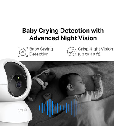 TP-Link Tapo C200C 1080P Indoor Pan/Tilt Wifi Wireless Camera CCTV with Night Vision Two Way Audio