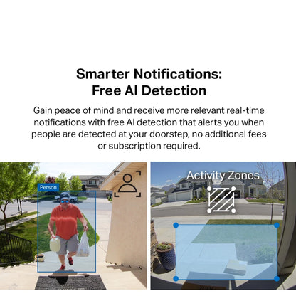 TP-Link 2K 3MP Tapo D210 Color Night Vision Smart Wireless Battery Video Doorbell Head-to-Toe View IP65 Weatherproof