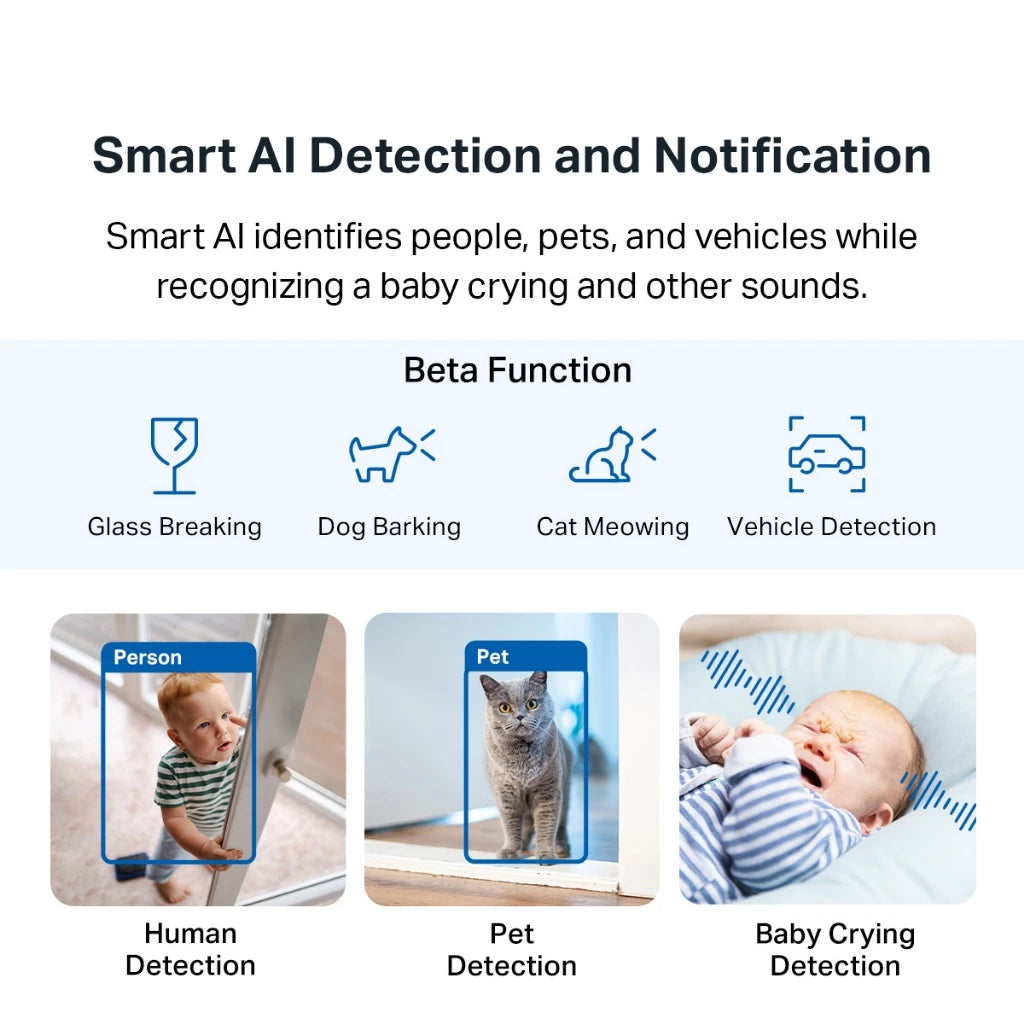 TP-Link Tapo C230 3K 5MP Pan/Tilt AI CCTV WIFI Wireless IP Camera with Smart AI Detection & Notifications