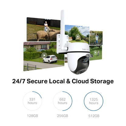 TP-Link Tapo TC40GW 4G Sim Card CCTV Camera 1080P 360 Outdoor Weatherproof CCTV Night Vision