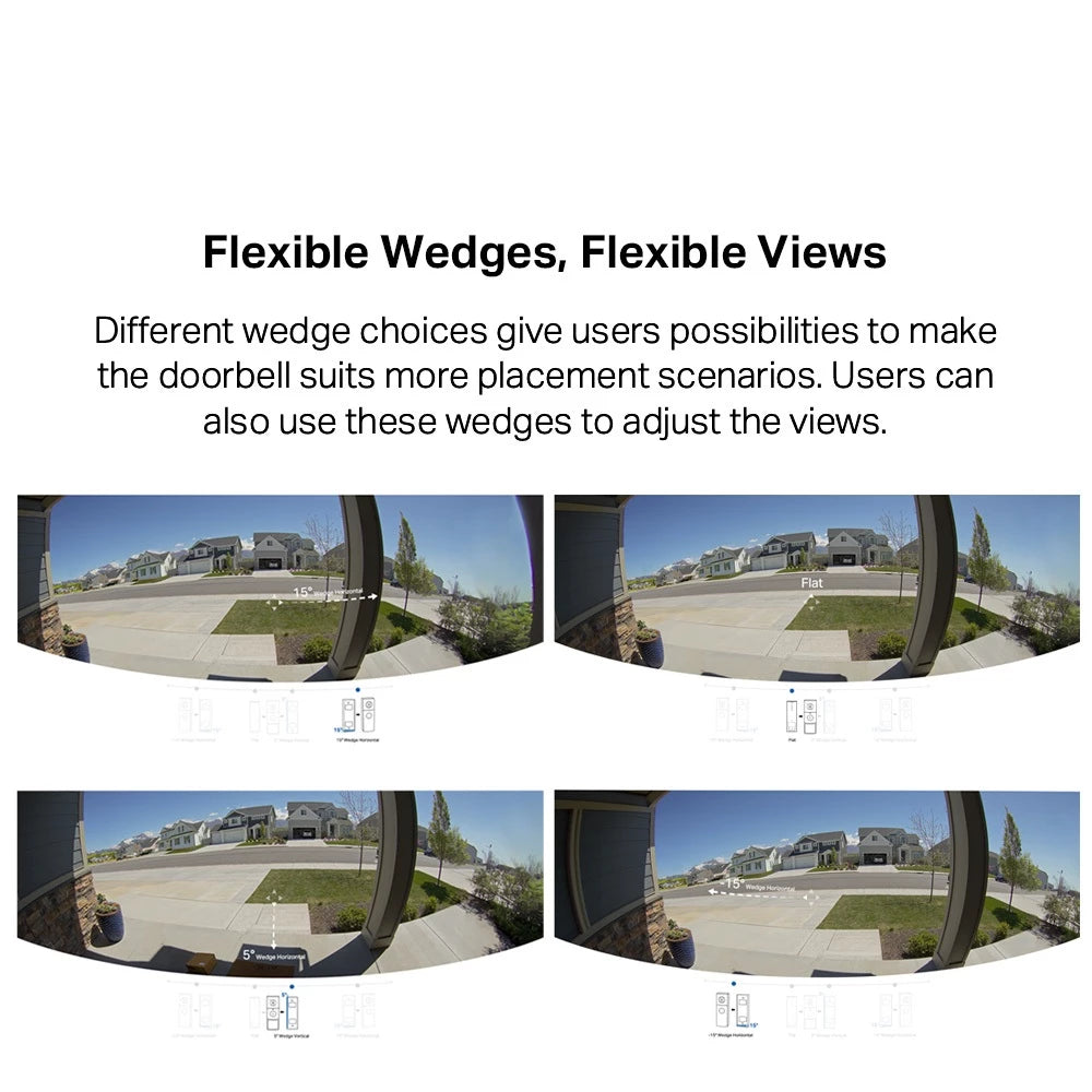 TP-Link 2K 5MP Color Night Vision Smart Wireless Battery Video Doorbell 180 Ultra-Wide View IP66 Weatherproof Tapo D235