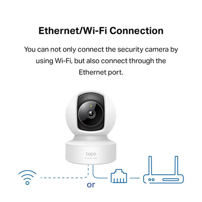 TP-Link Tapo C222 2K 4MP WiFi Camera CCTV with Ethernet / WiFi Connection 360 Degree IP Camera Pan & Tilt C212 & C202