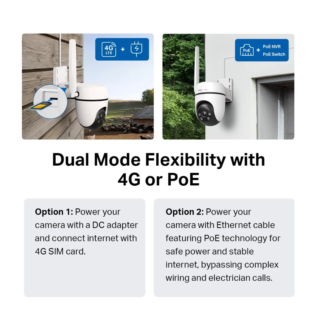 TP-Link Tapo 4G Sim Card CCTV Camera Outdoor Weatherproof CCTV 1080P 360 Night Vision Tapo C501GW