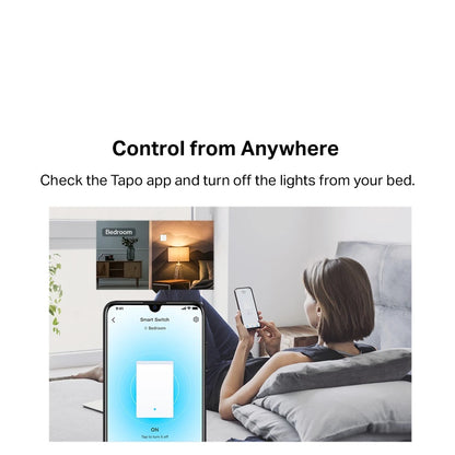 TP-Link Tapo S220 2-Gang Smart Switch No Neutral Wire Battery Powered App Control (Hub Required)