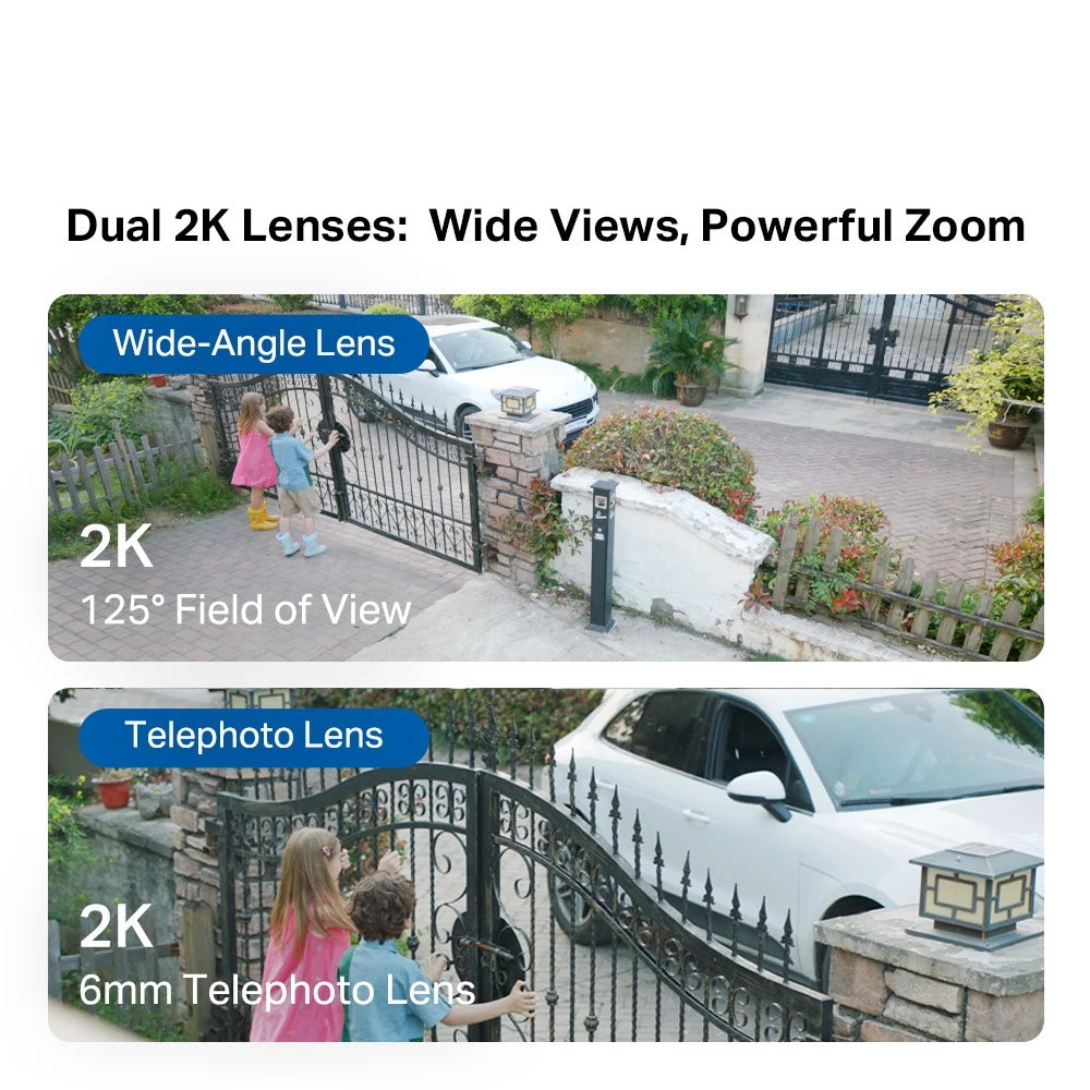 TP-Link Tapo C246D Dual-Lens 2K Indoor/Outdoor Pan/Tilt WiFi Camera