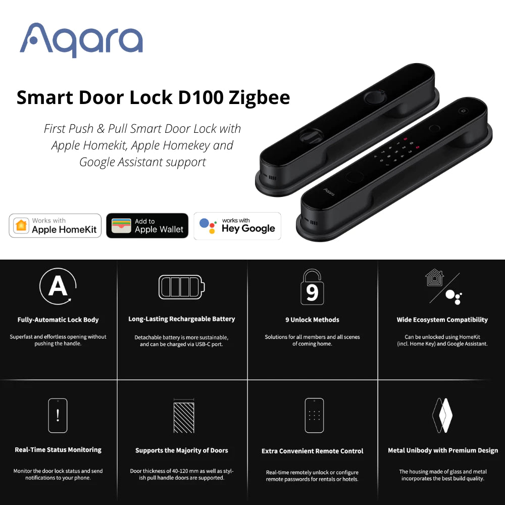 Aqara D100 Zigbee Keyless Entry Smart Lock