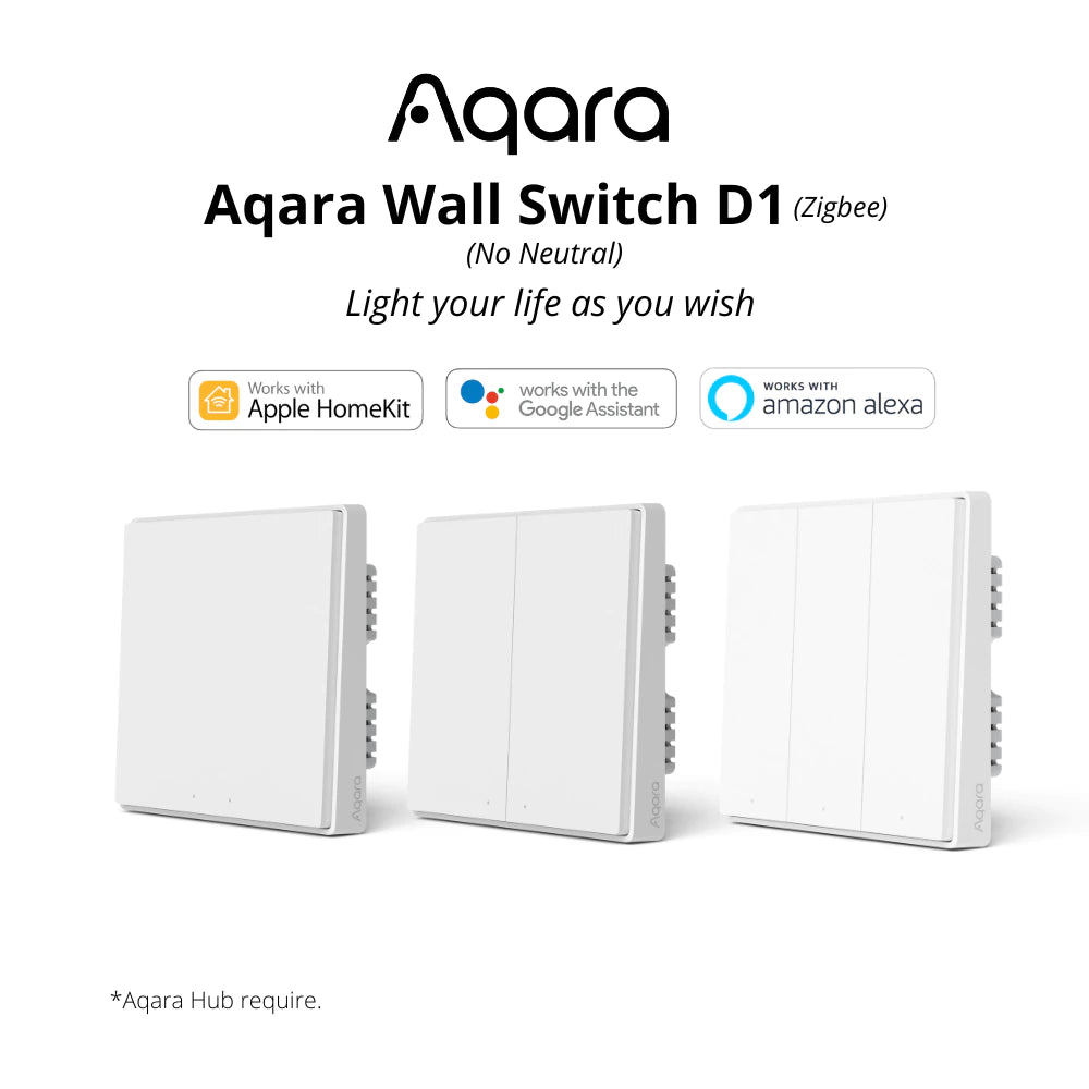Aqara Zigbee 1.2 Wall Switch D1 No Neutral