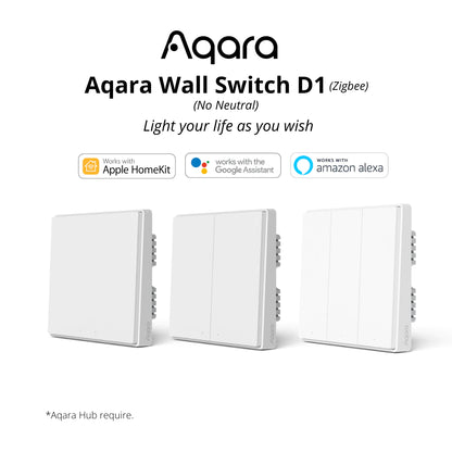 Aqara Zigbee 1.2 Wall Switch D1 No Neutral
