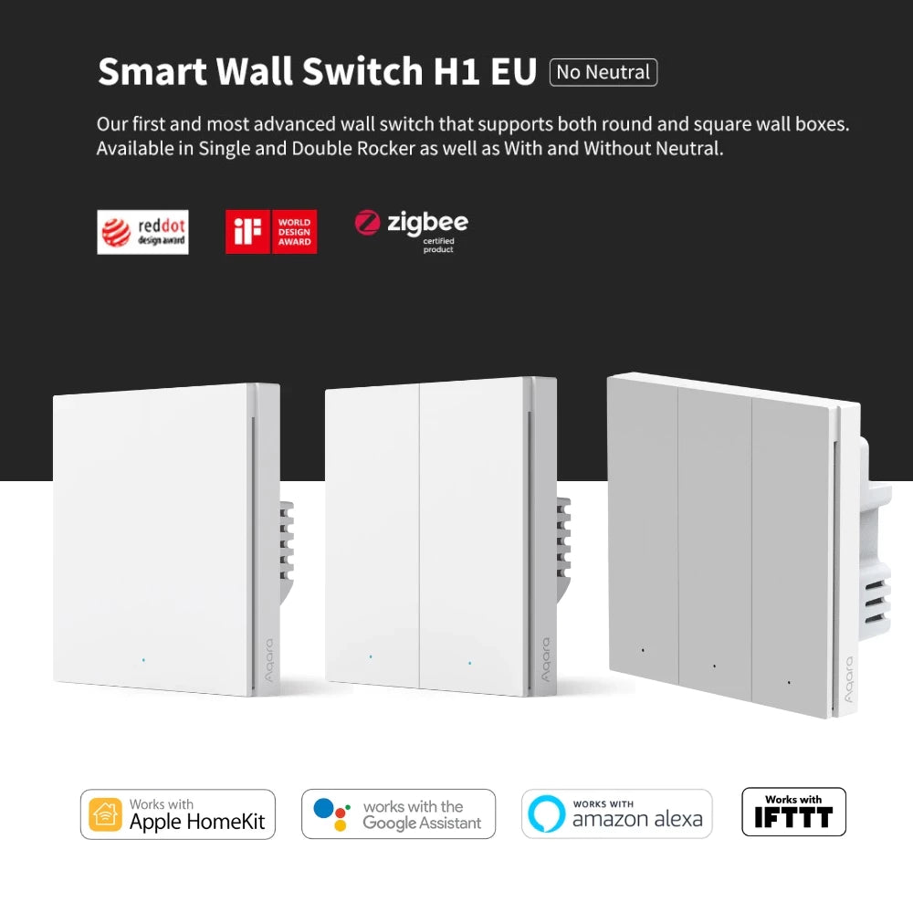 Aqara H1 Smart Wall Switch No Neutral