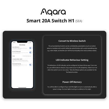 Aqara H1 High Power Smart 20A Switch