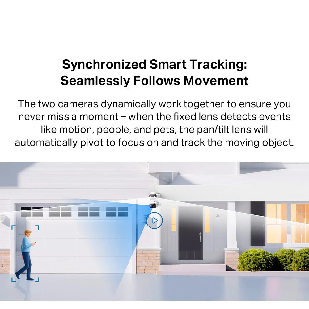 TP-Link Tapo C246D Dual-Lens 2K Indoor/Outdoor Pan/Tilt WiFi Camera