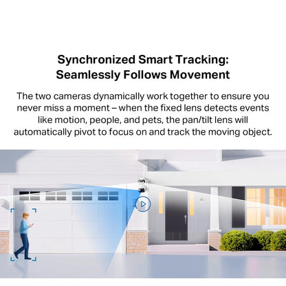 TP-Link Tapo C246D Dual-Lens 2K Indoor/Outdoor Pan/Tilt WiFi Camera