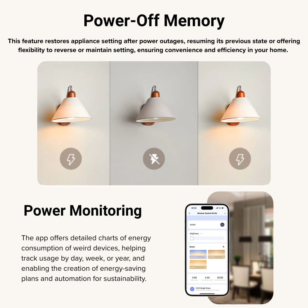 Aqara Power Monitoring Dimmer Switch H2 EU