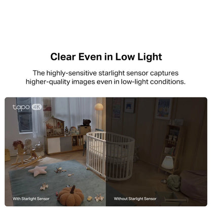 TP-Link Tapo C260 4K 8MP Pan/Tilt AI CCTV WIFI Wireless IP Camera Smart AI Detection