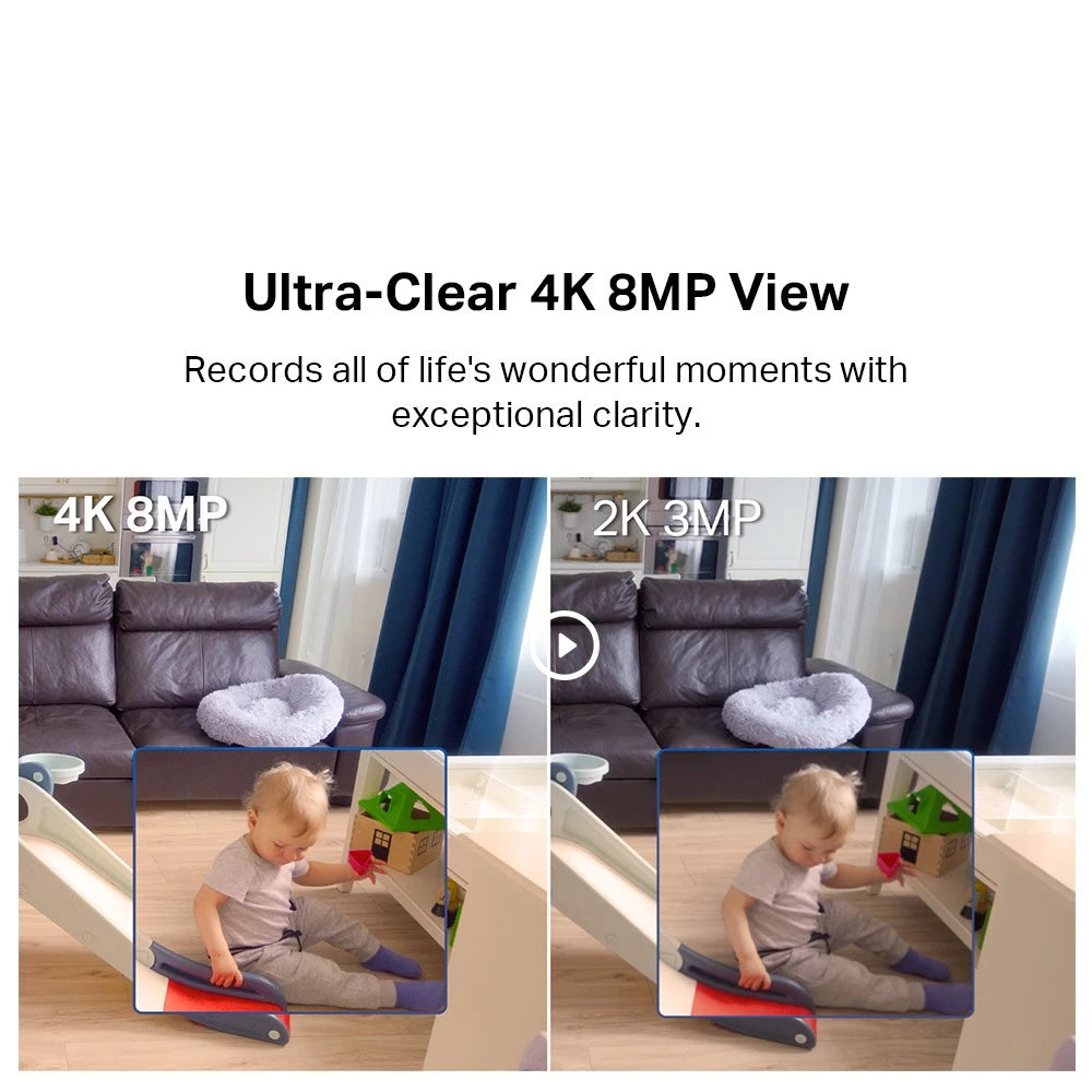 TP-Link Tapo C260 4K 8MP Pan/Tilt AI CCTV WIFI Wireless IP Camera Smart AI Detection