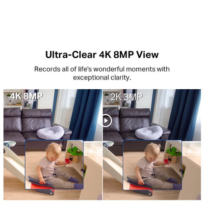 TP-Link Tapo C260 4K 8MP Pan/Tilt AI CCTV WIFI Wireless IP Camera Smart AI Detection