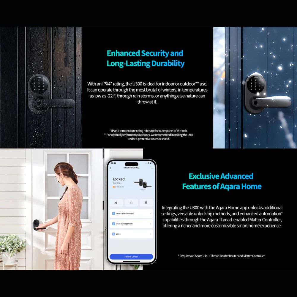 Aqara U300 Zigbee Keyless Entry Smart Lock
