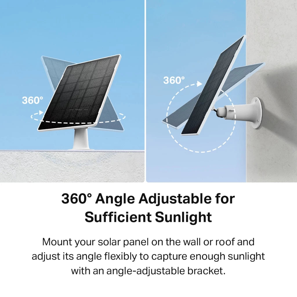 TP-Link Tapo A202 A201 Solar Charging Panel for Battery Rechargeable Camera (Tapo C410, C425, C420) With Cable (4M)