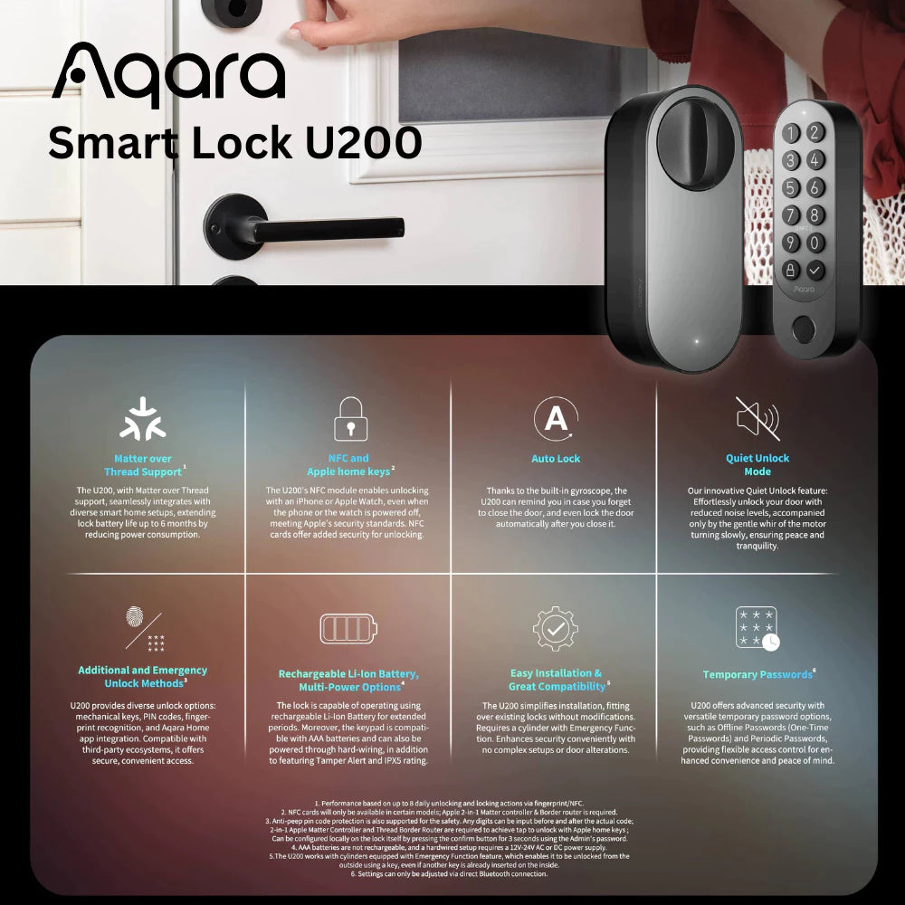Aqara Fingerprint Unlock Keyless Smart Lock U200