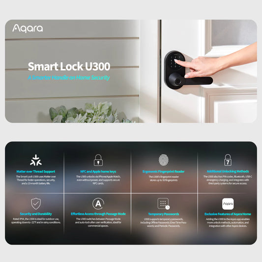 Aqara U300 Zigbee Keyless Entry Smart Lock