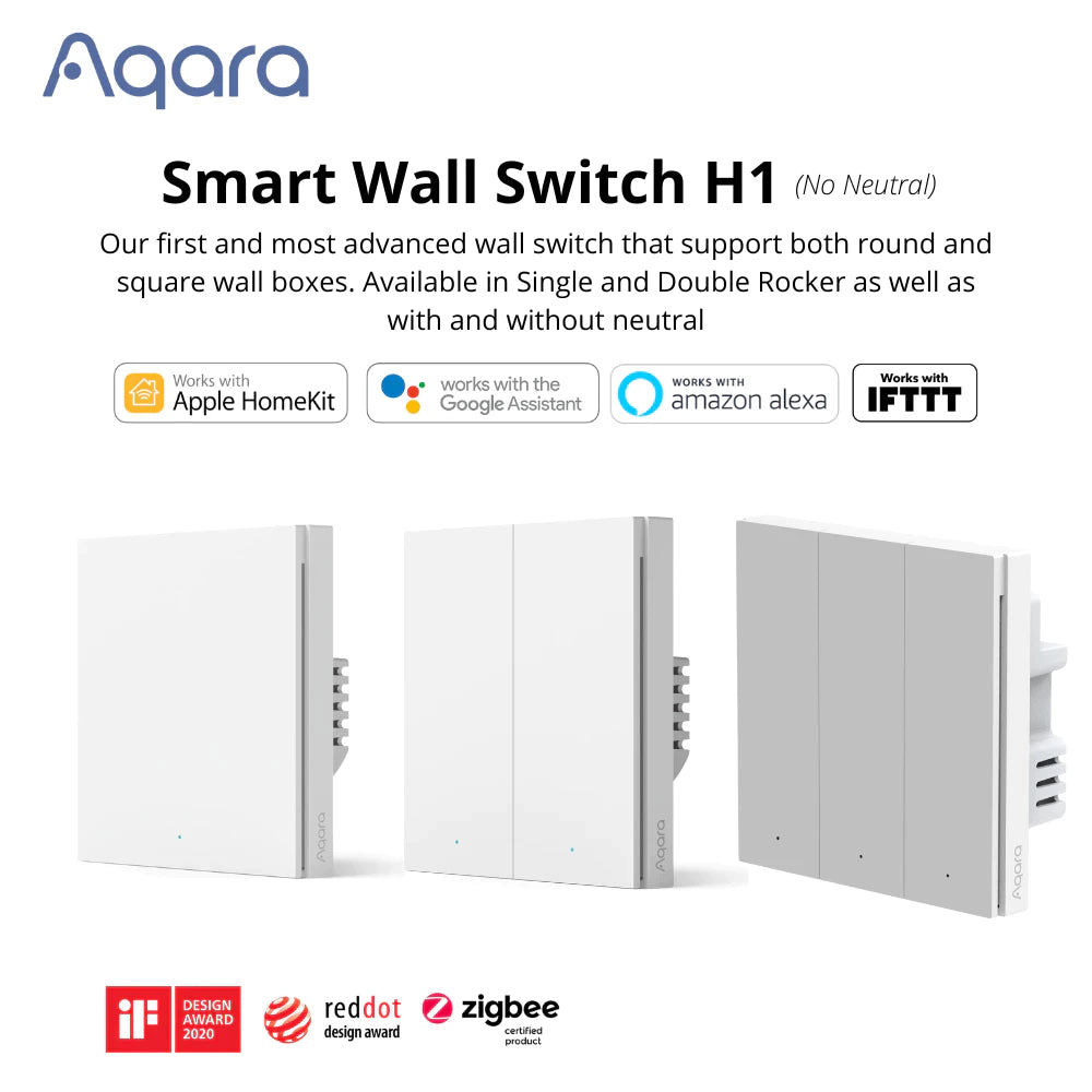 Aqara H1 Smart Wall Switch No Neutral