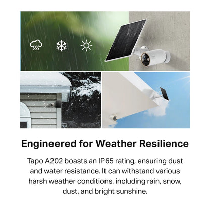 TP-Link Tapo A202 A201 Solar Charging Panel for Battery Rechargeable Camera (Tapo C410, C425, C420) With Cable (4M)