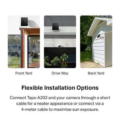 TP-Link Tapo A202 A201 Solar Charging Panel for Battery Rechargeable Camera (Tapo C410, C425, C420) With Cable (4M)